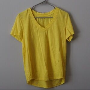 LOFT Sunny Yellow V-Neck Tee
